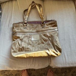 Gold Coach Poppy Bag